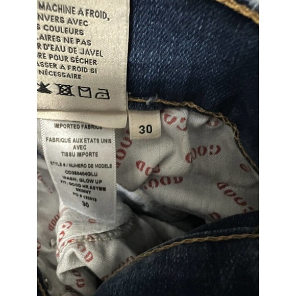 Alice + Olivia Jeans Amazing Assymetrical Waistband Skinny Ankle Jeans Size 30 - Picture 11 of 11